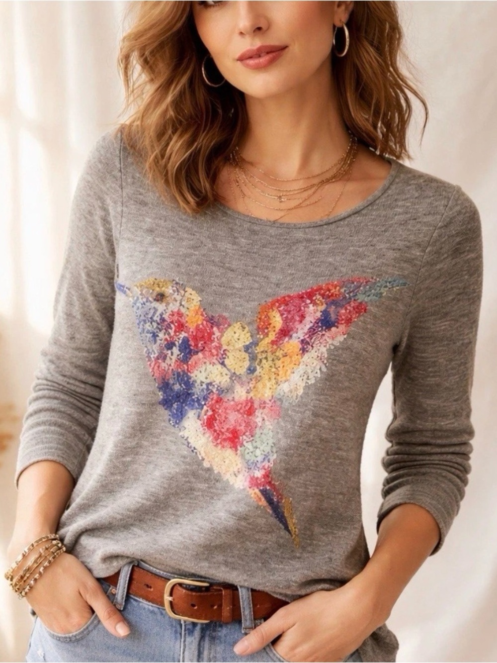 Anthropologie Hummingbird Sweater XS